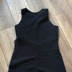Scuba Cross-Back Elevated Knit Mini Dress